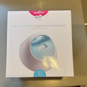 Spectra S1 Plus Rechargeable Double Electric Breast Pump - White/Blue